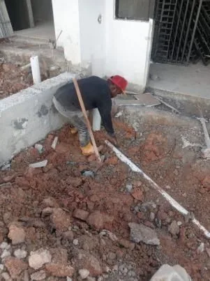 Bandar Tiram 3 — kerja tapak